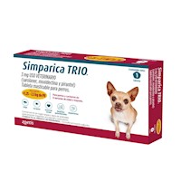 SIMPARICA TRIO 03 MG GOLD (1.3 A 2.5 KG) X3TAB